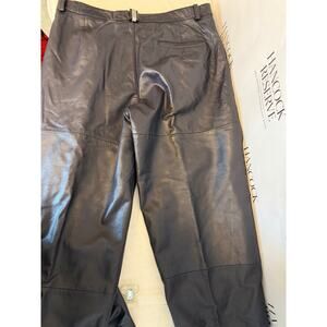 Rare Blue Leather Pants 🔵 BAGAZIO | Size 38 | 100% Real Leather | Quiet Luxury